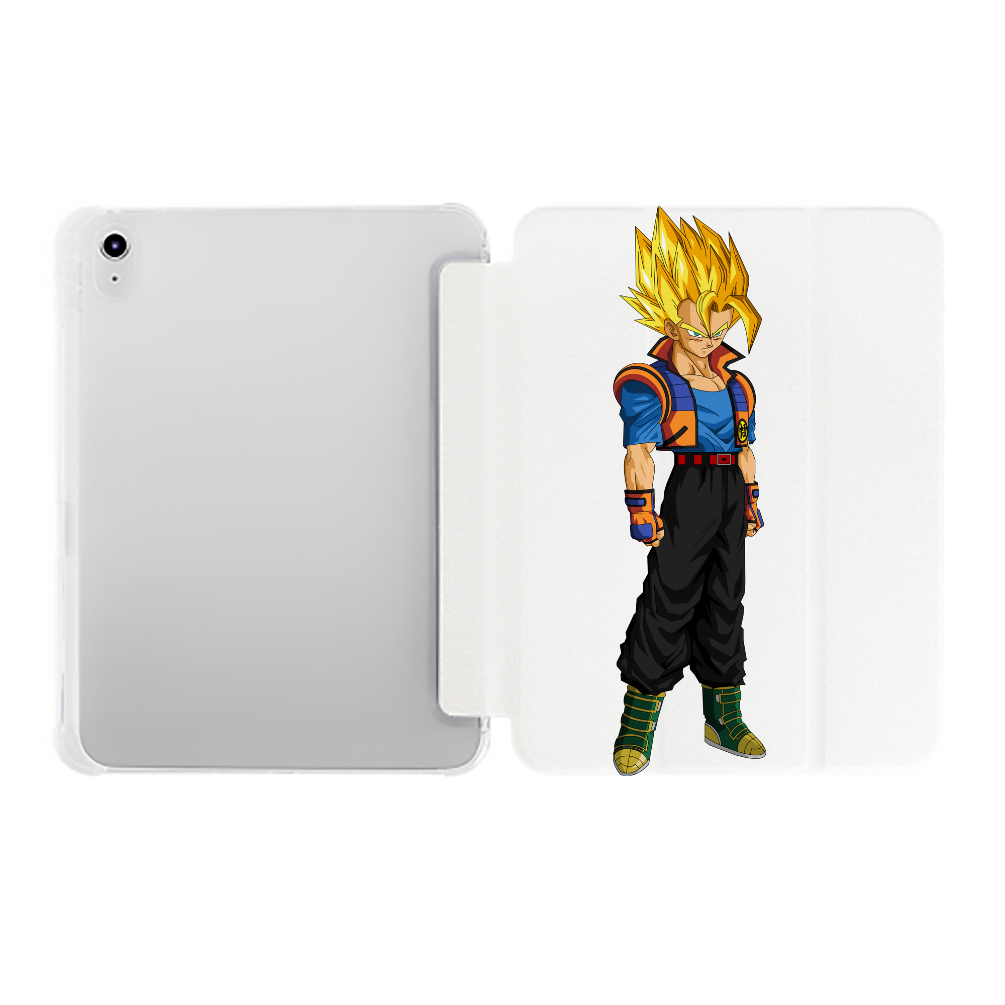 （画像用） ドラゴンボール ベジータ四世（Bejīta Yonsei）DRAGON BALL Vegeta IV IPad ケース ペン収納付き 三つ折りスタンド PUレザー×シリコン 対応機種9.5/10.5/10.9インチ